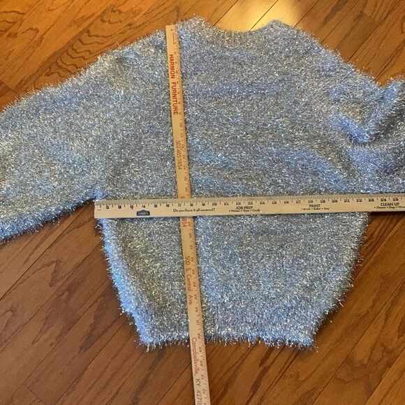 GLAMOROUS Size 4 SILVER TINSEL SWEATER - Picture 5 of 8